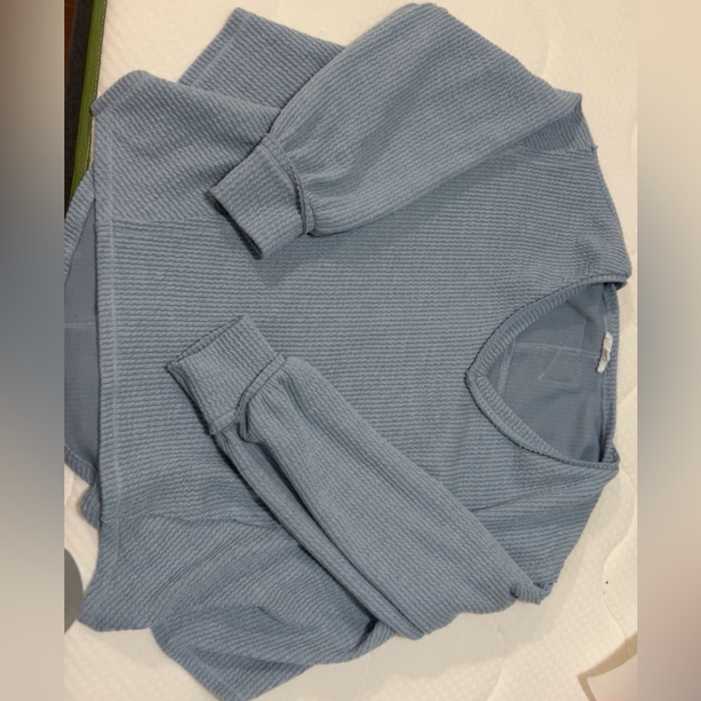 Cozy Blue Textured Sweater